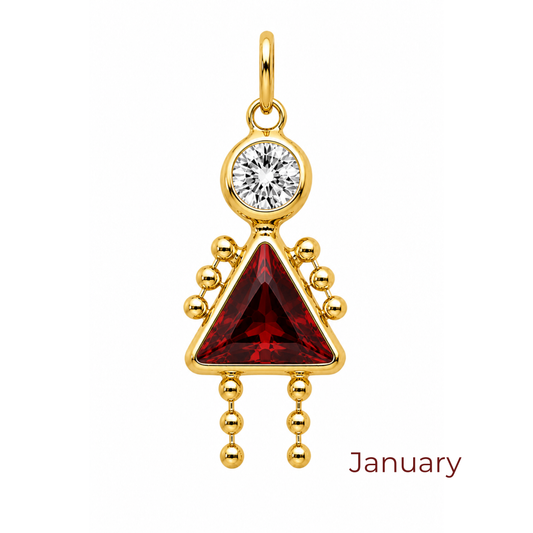 Boy & Girl Birthstone Pendant