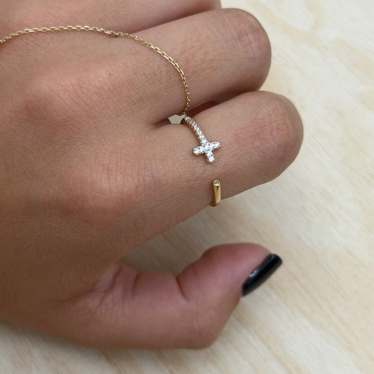 Cross Cuff Ring
