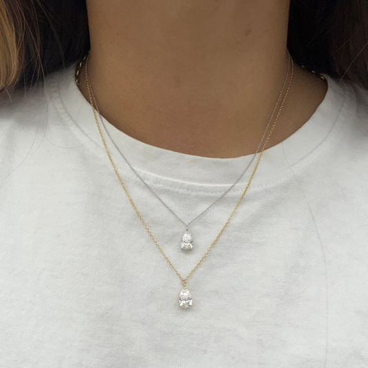 Pear Solitaire Necklace