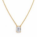 Emerald Solitaire Necklace
