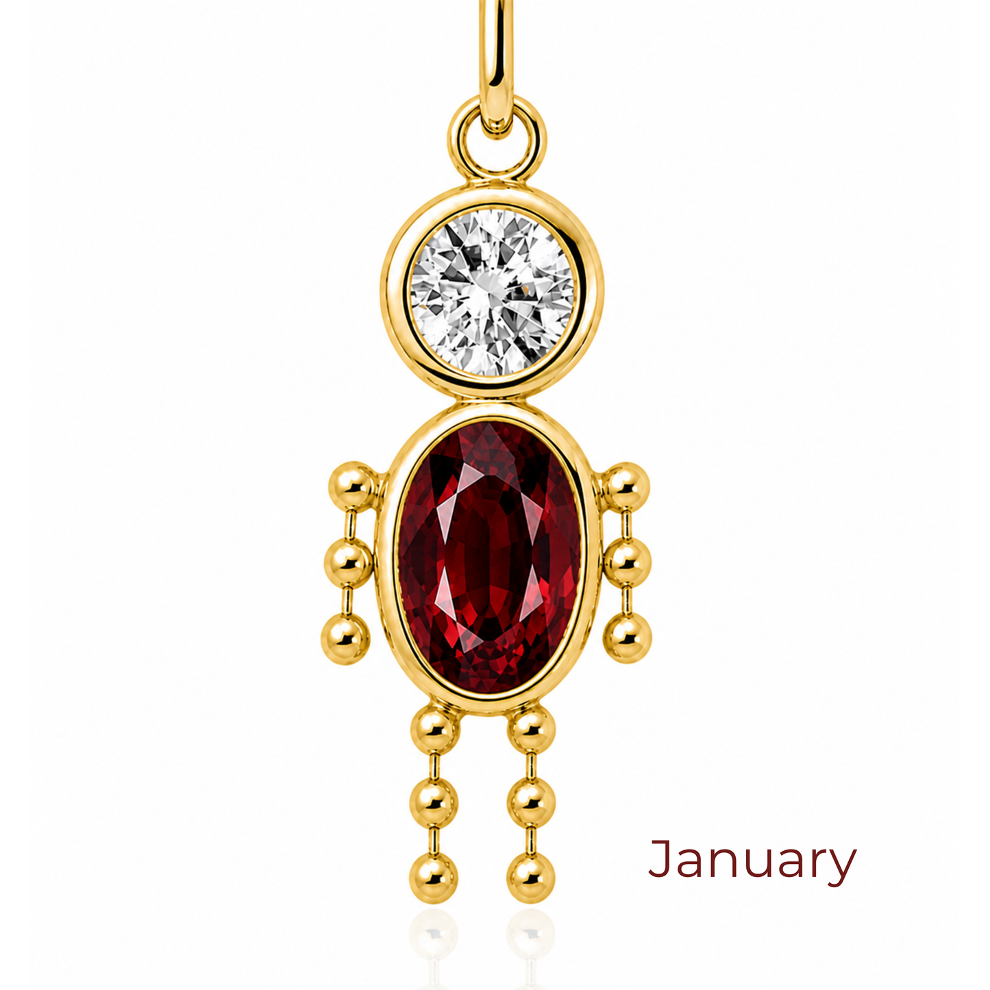 Boy & Girl Birthstone Pendant
