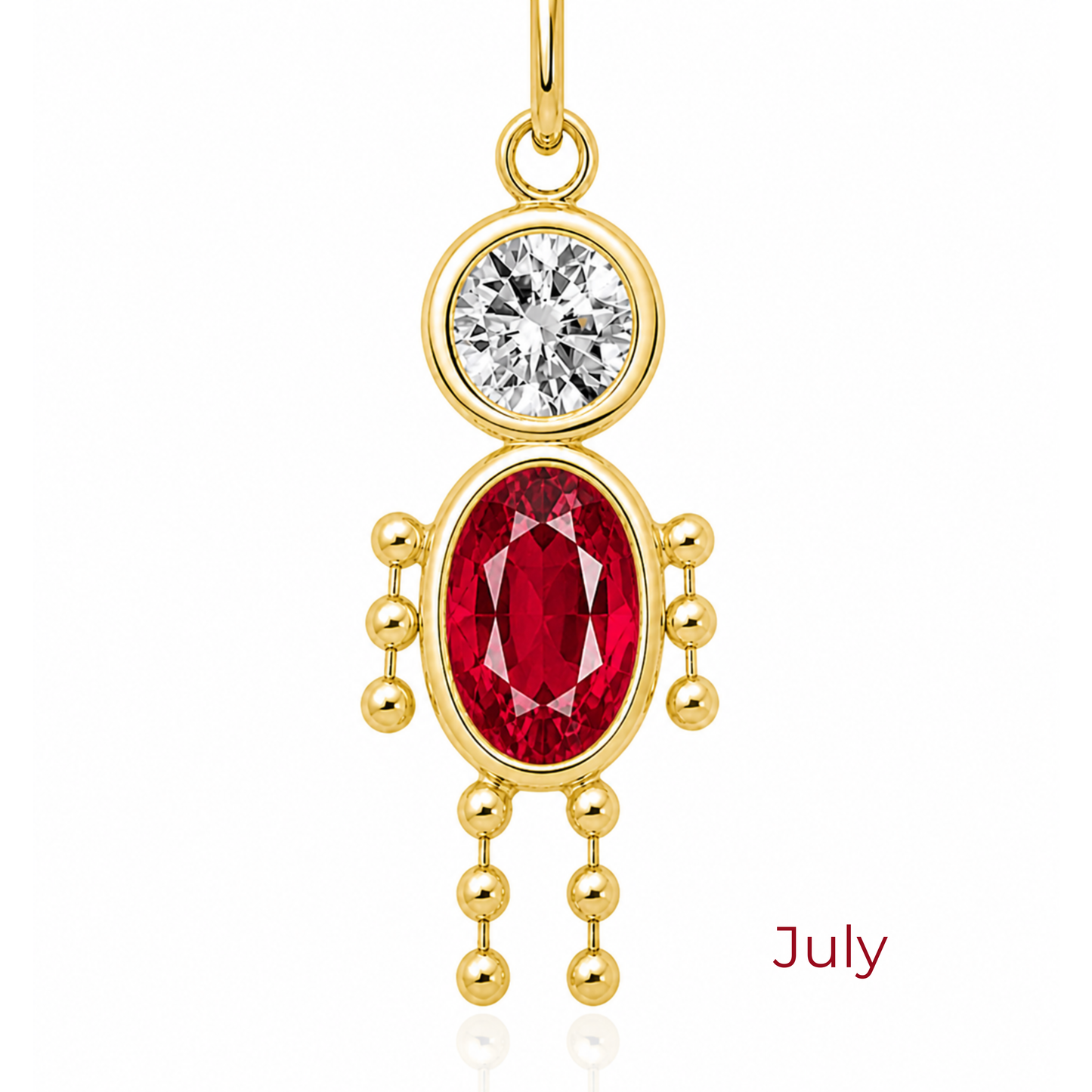 Boy & Girl Birthstone Pendant