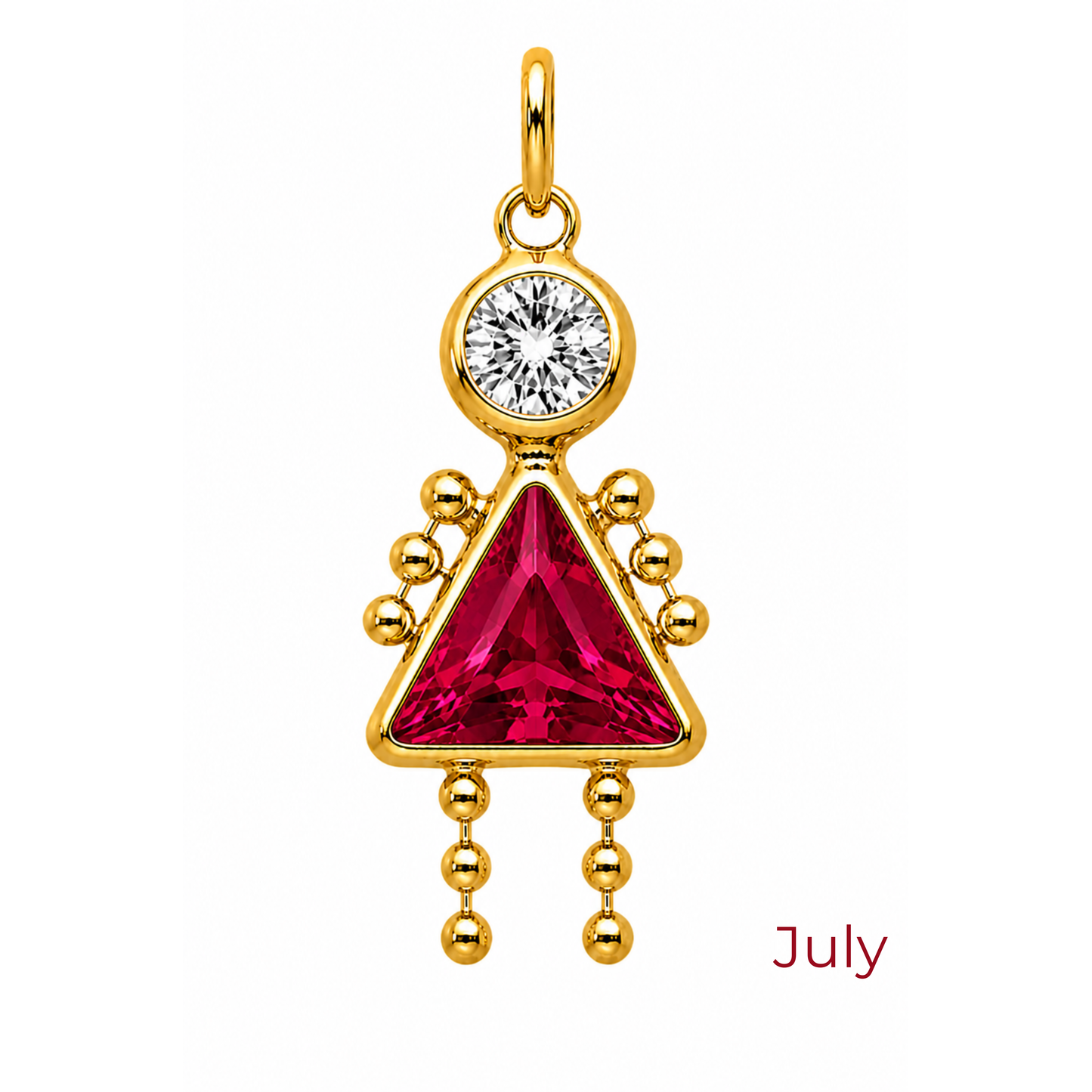 Boy & Girl Birthstone Pendant