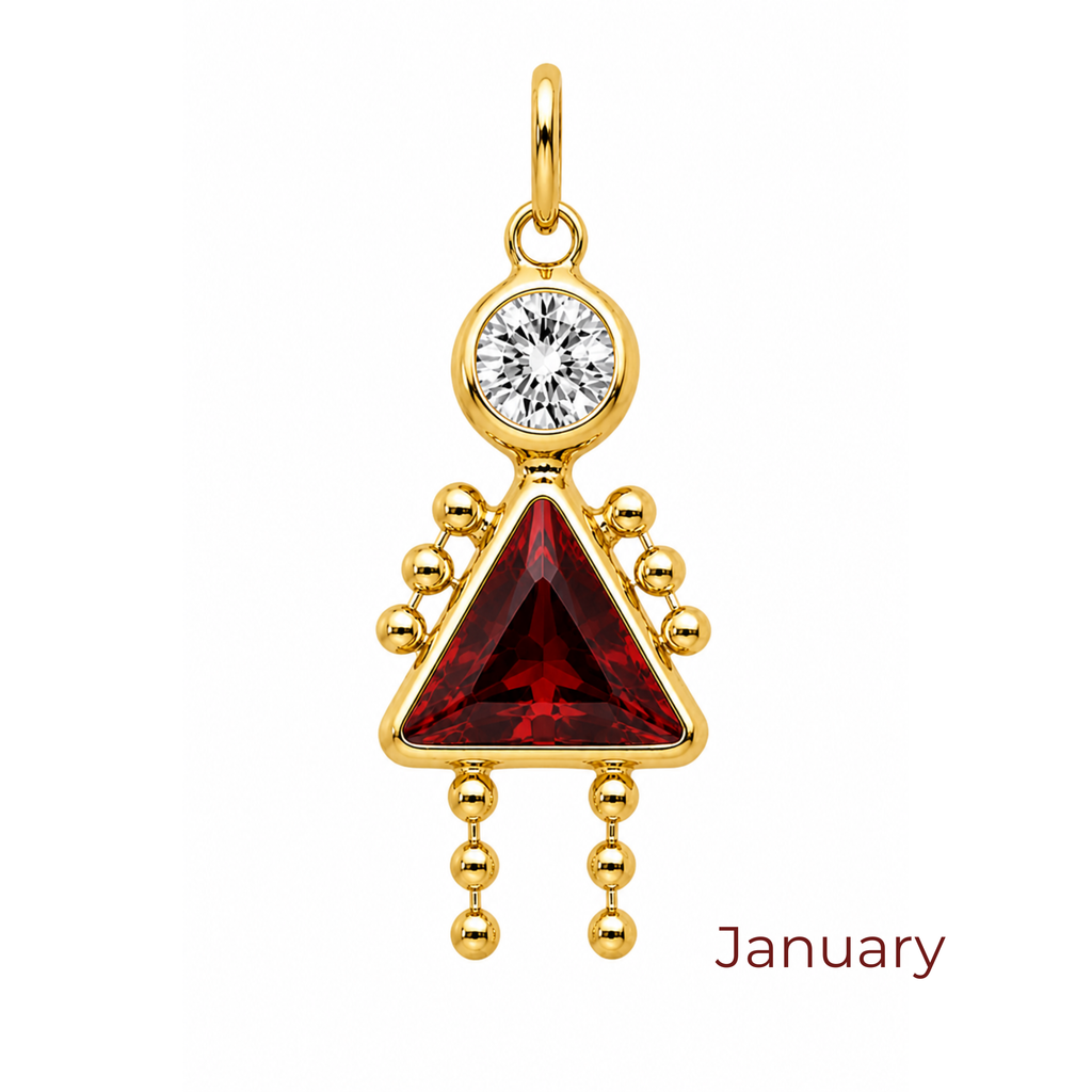 Boy & Girl Birthstone Pendant