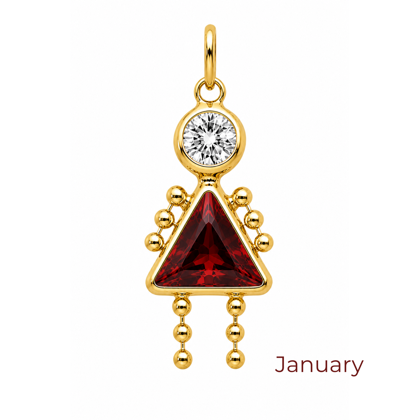 Boy & Girl Birthstone Pendant