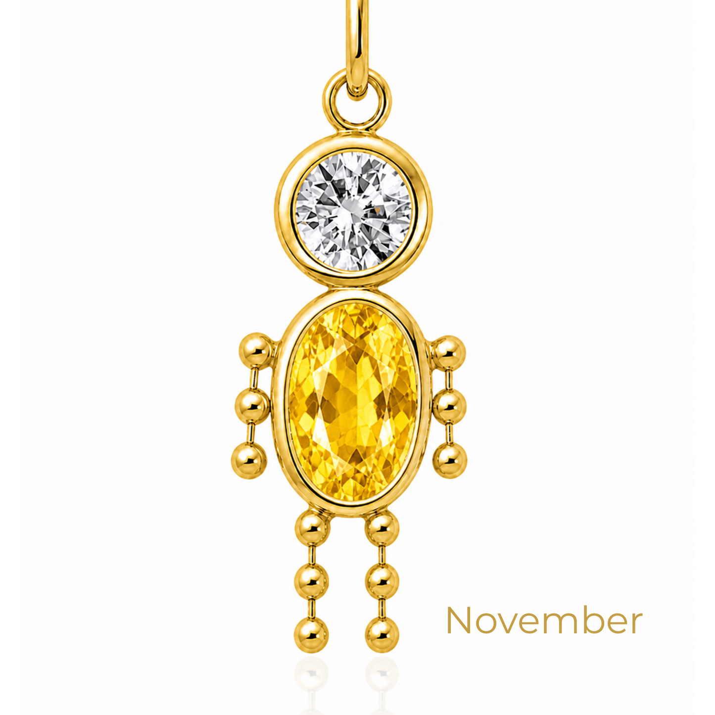 Boy & Girl Birthstone Pendant
