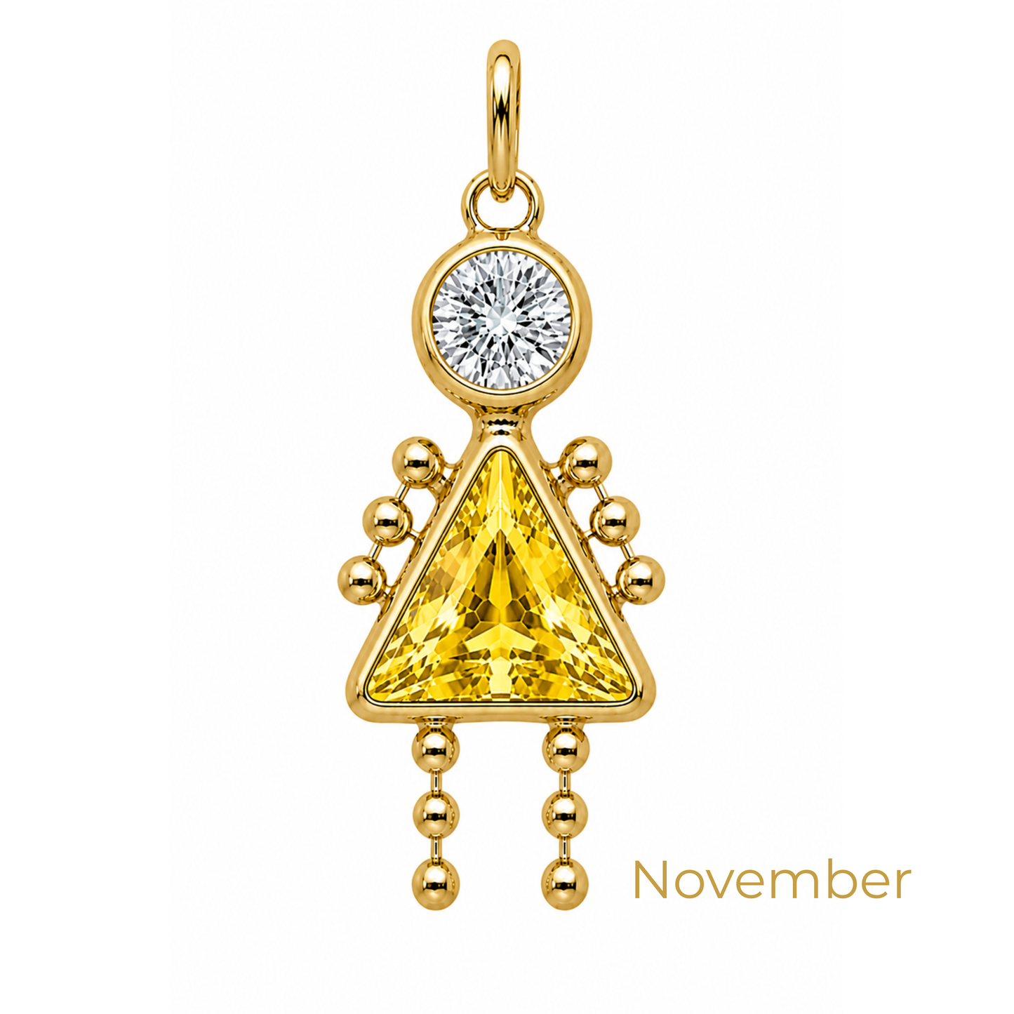 Boy & Girl Birthstone Pendant