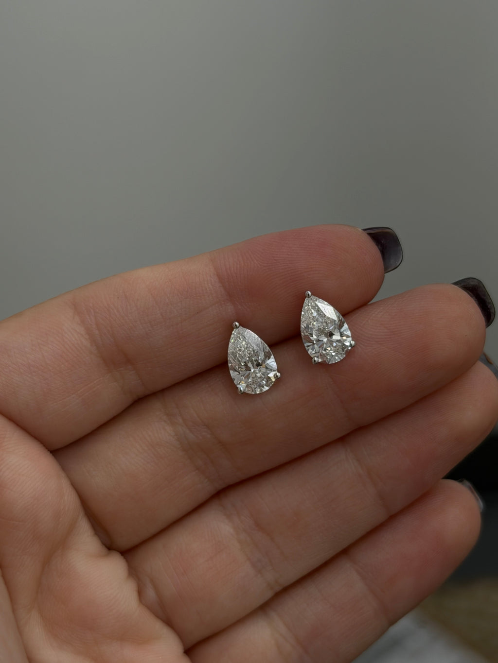 3ctw Pear Martini Studs