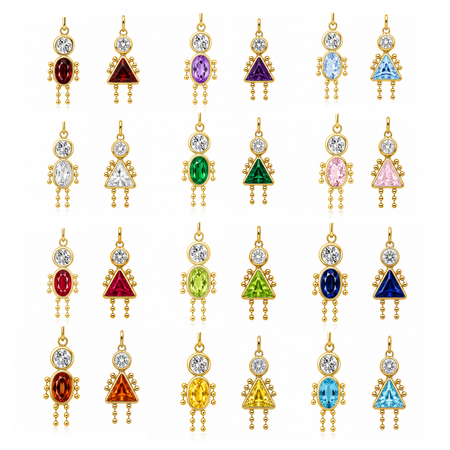 Boy & Girl Birthstone Pendant
