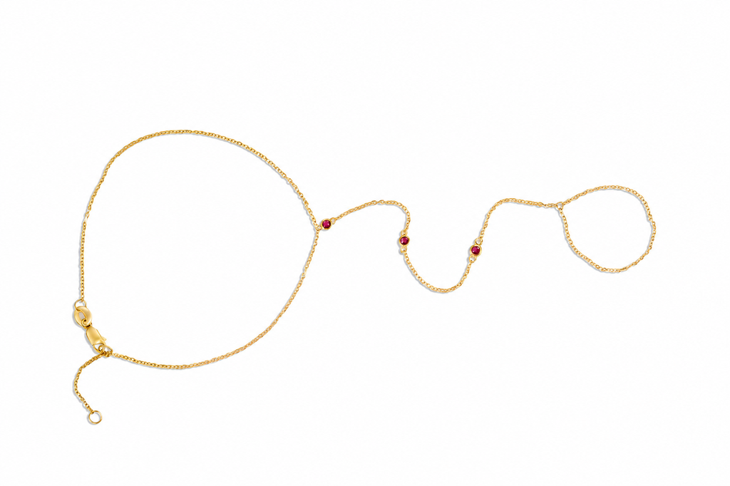 Giada Hand Chain Ruby