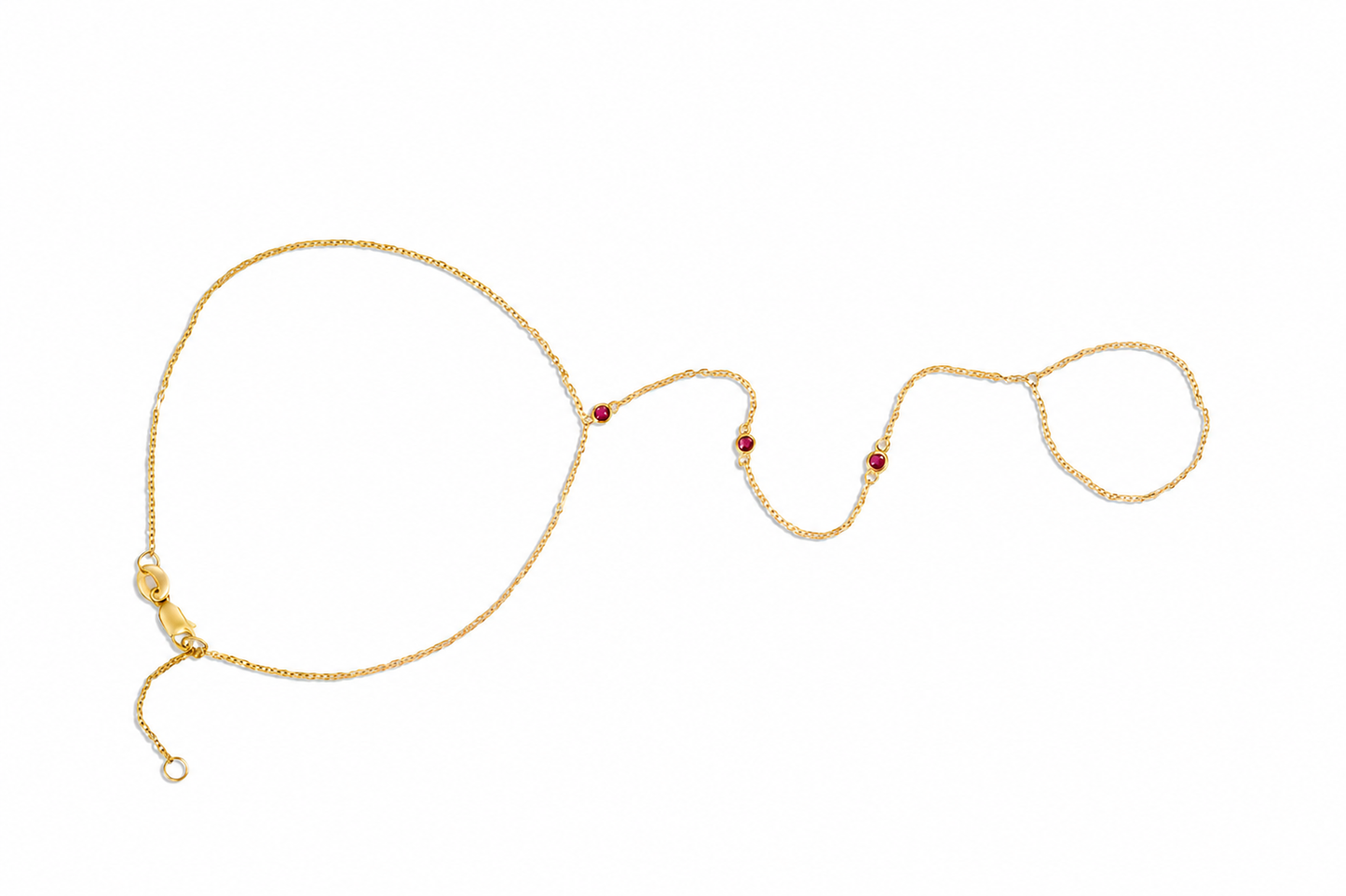 Giada Hand Chain Ruby
