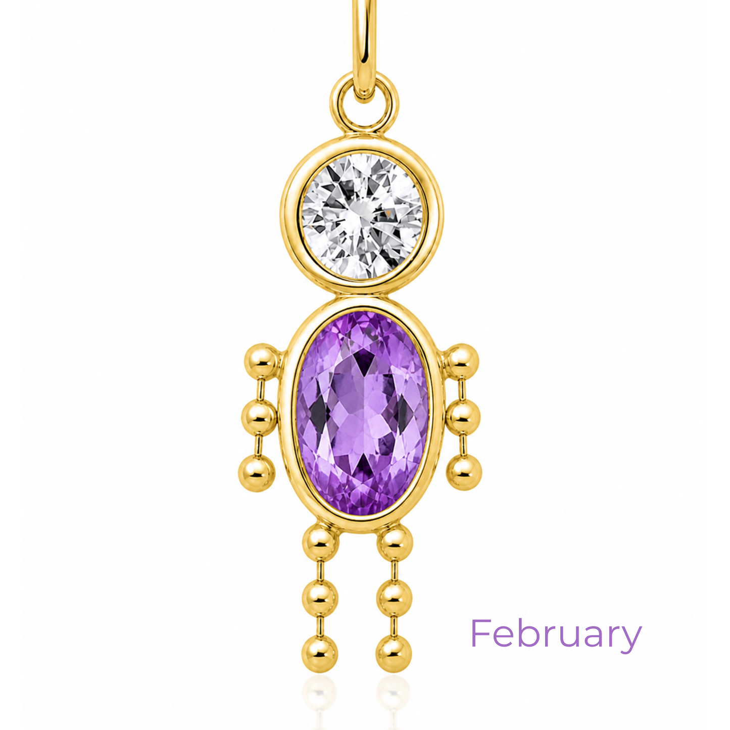 Boy & Girl Birthstone Pendant