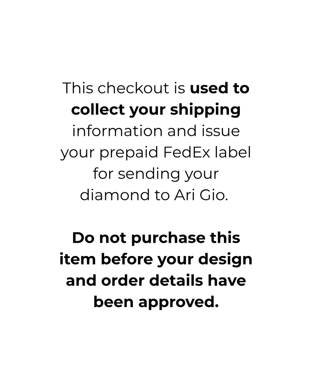 Send Your Diamond to Ari Gio