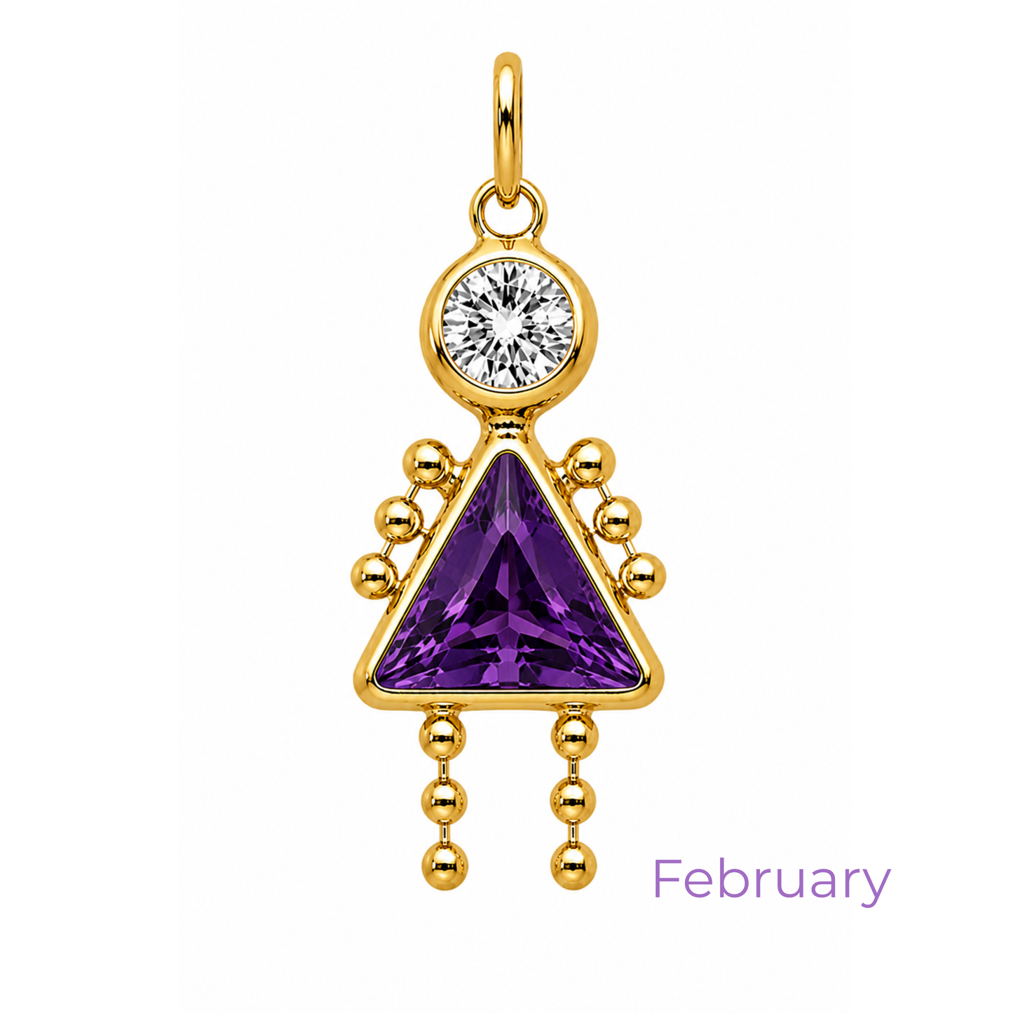 Boy & Girl Birthstone Pendant