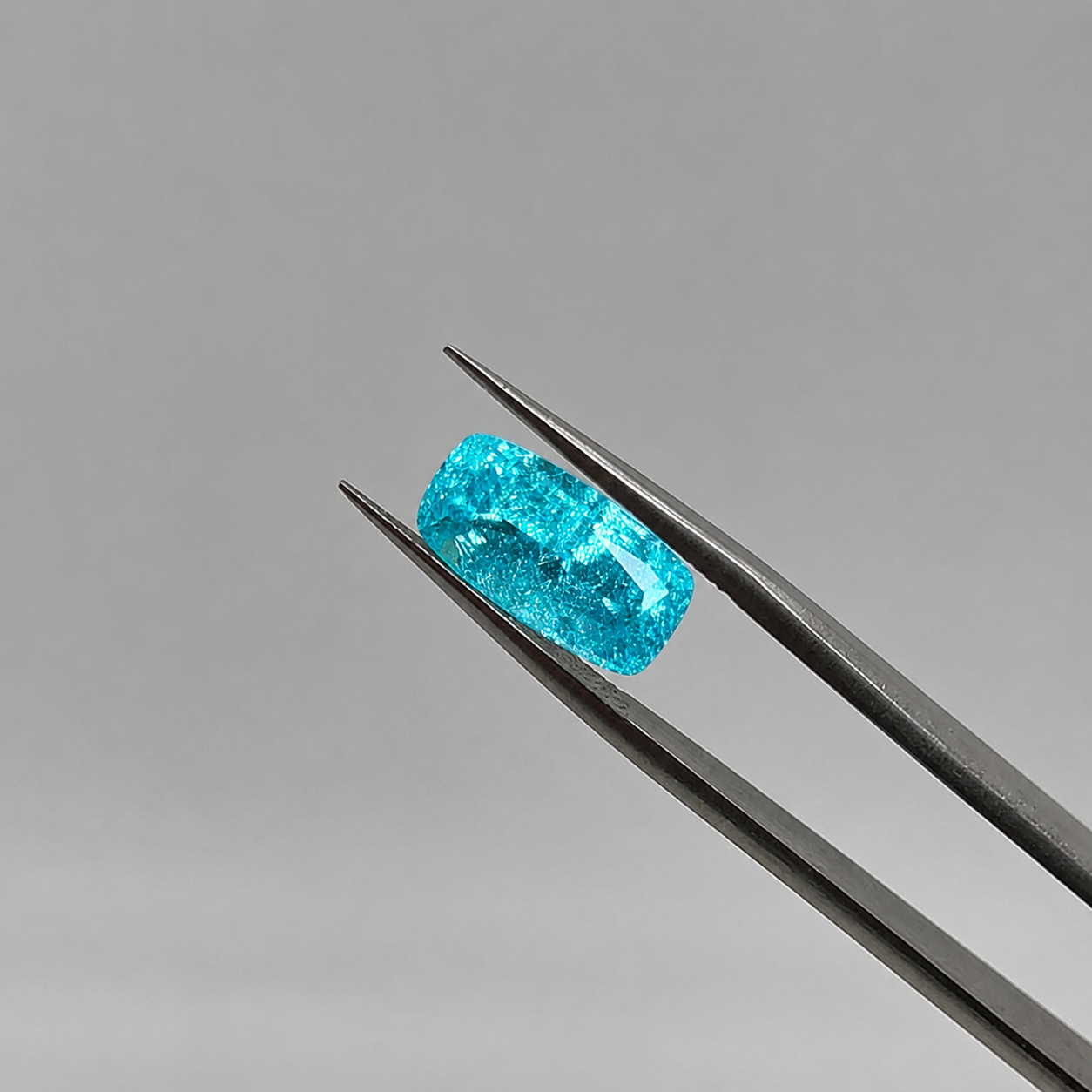 YAG Paraiba Rectangle Cushion 6.96ct