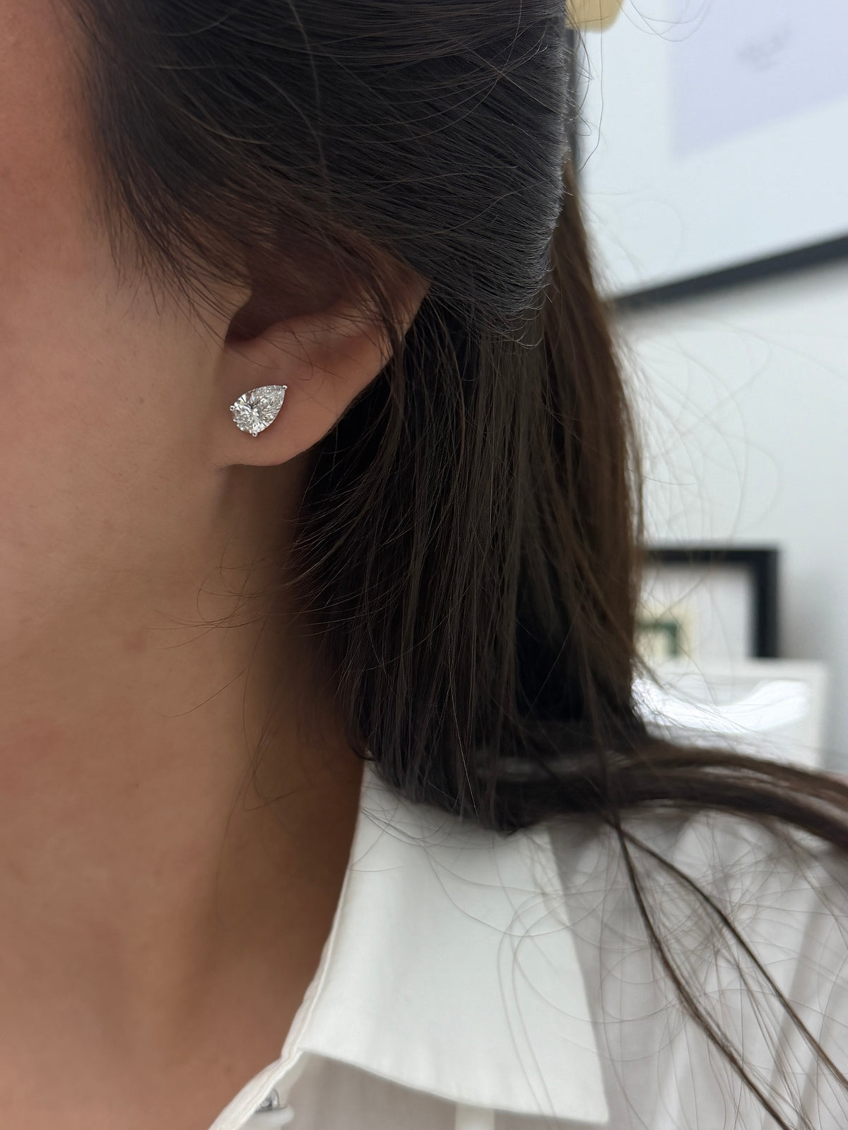 3ctw Pear Martini Studs