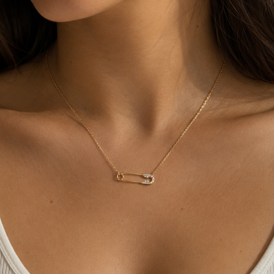 Safety Pin Necklace