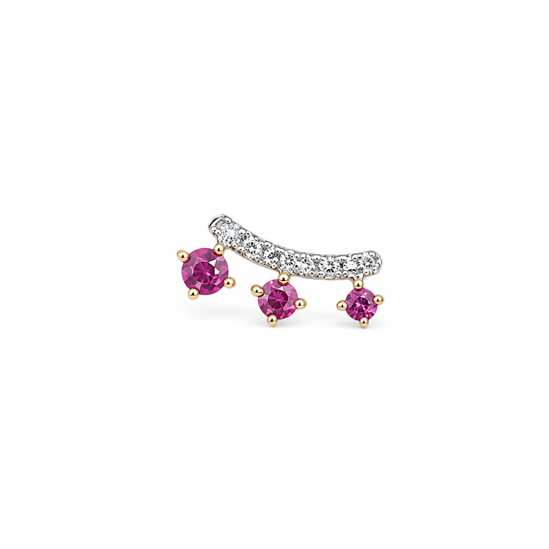 Ruby Crown Mini Studs