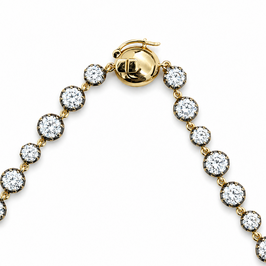 Georgian Setting Tennis Necklace