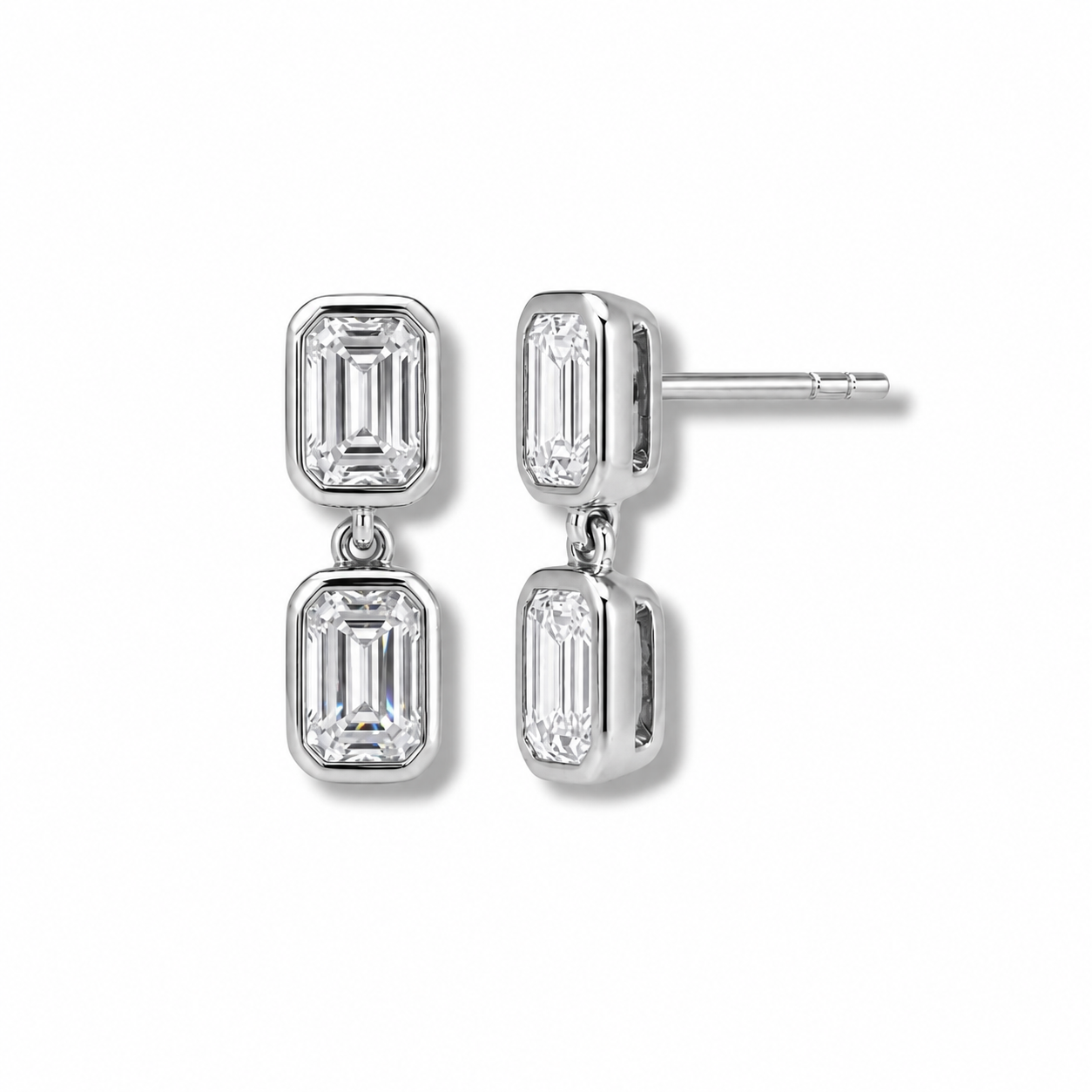 Double Take Studs in Emerald