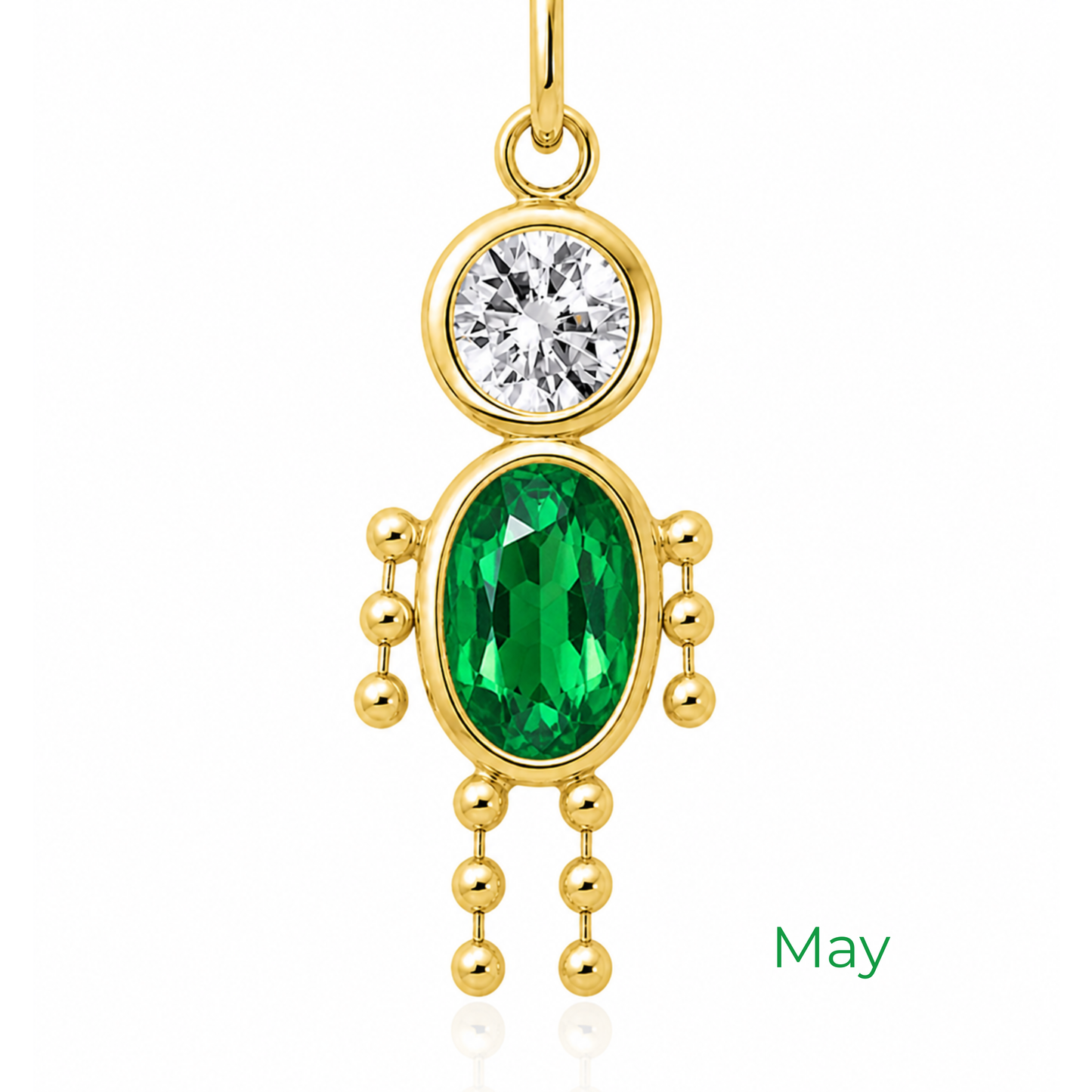 Boy & Girl Birthstone Pendant