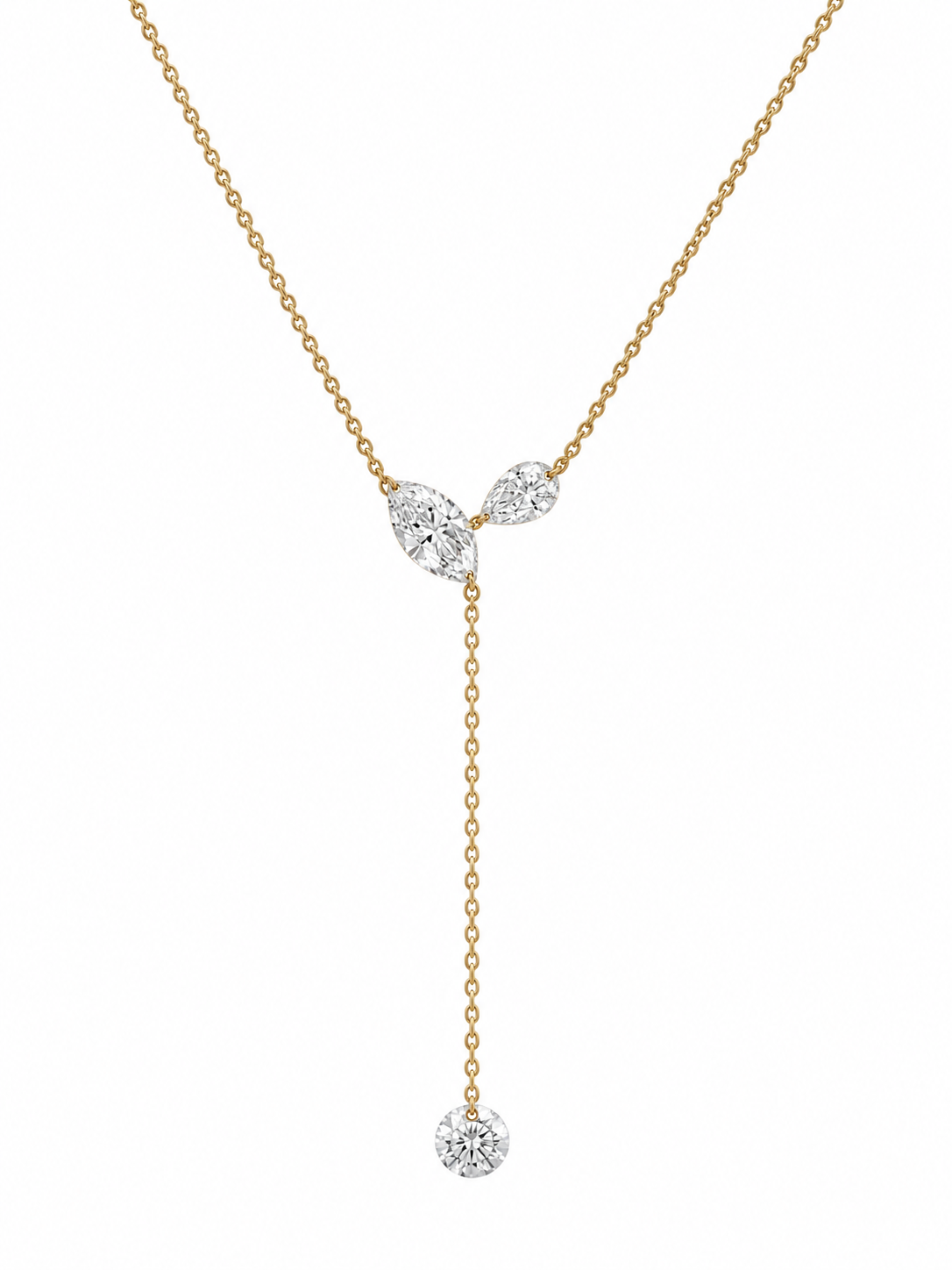 Marquise & Pear Drop Lariat