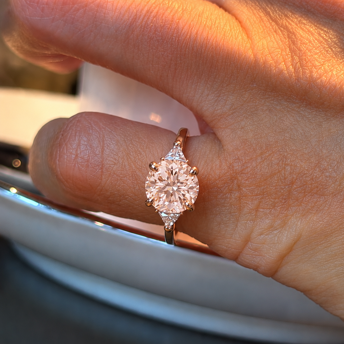 3ct Pink Round
