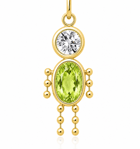 Boy & Girl Birthstone Pendant