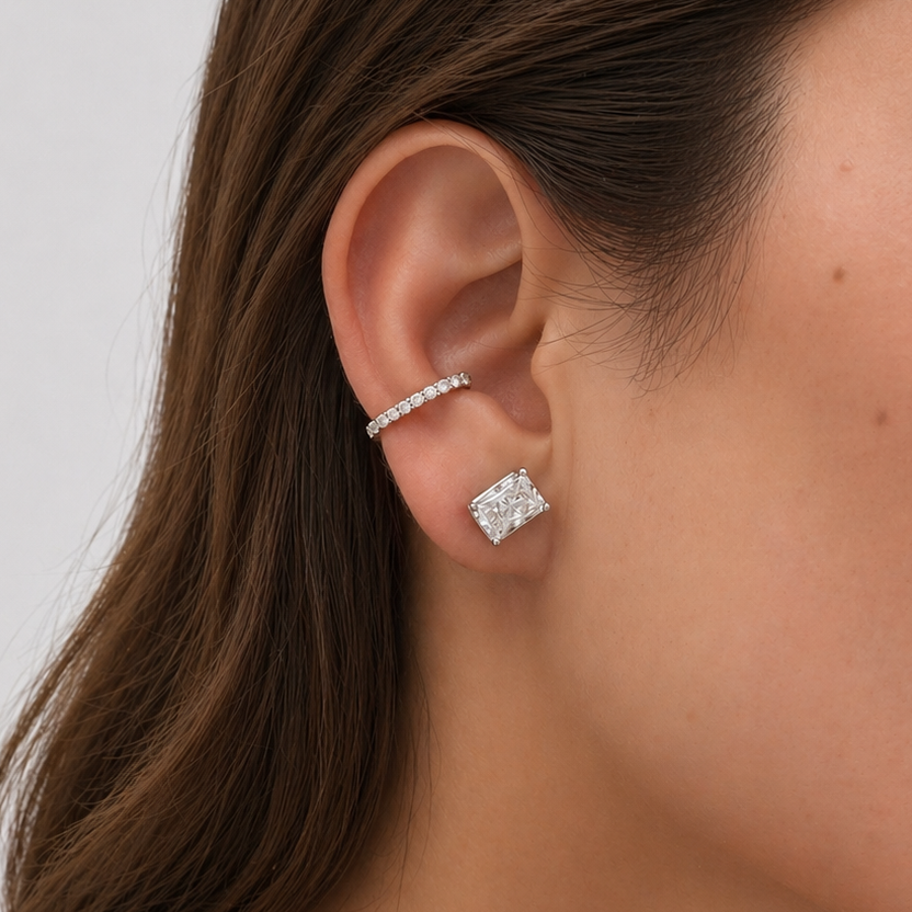 Single Row Diamond Ear Cuff