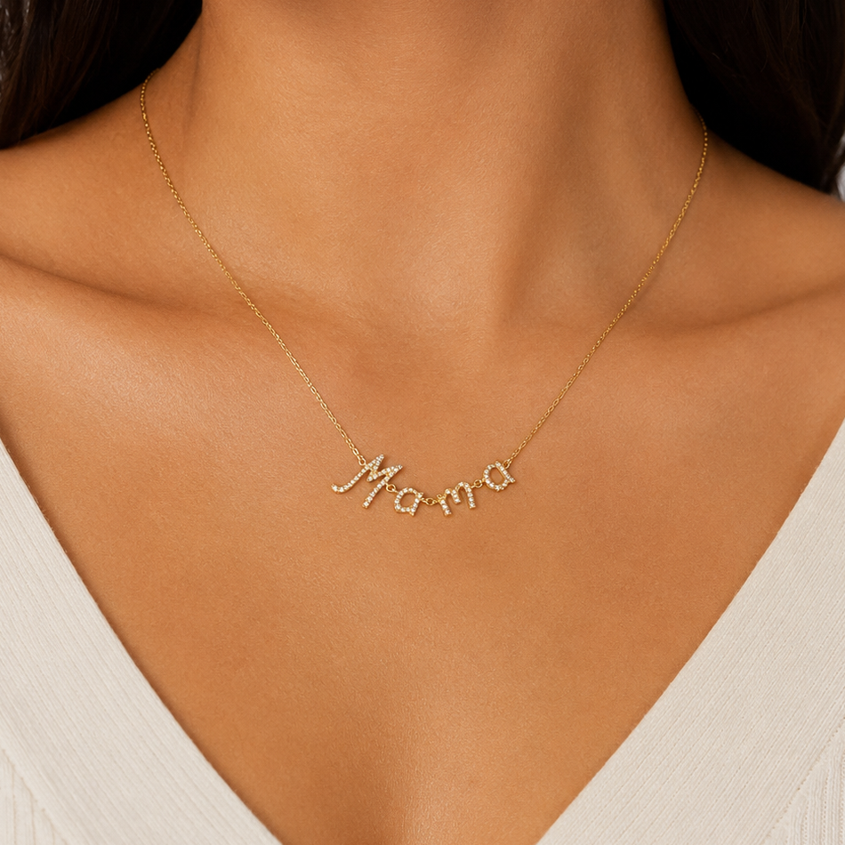 MAMA Cursive Necklace