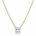 Oval Solitaire Necklace