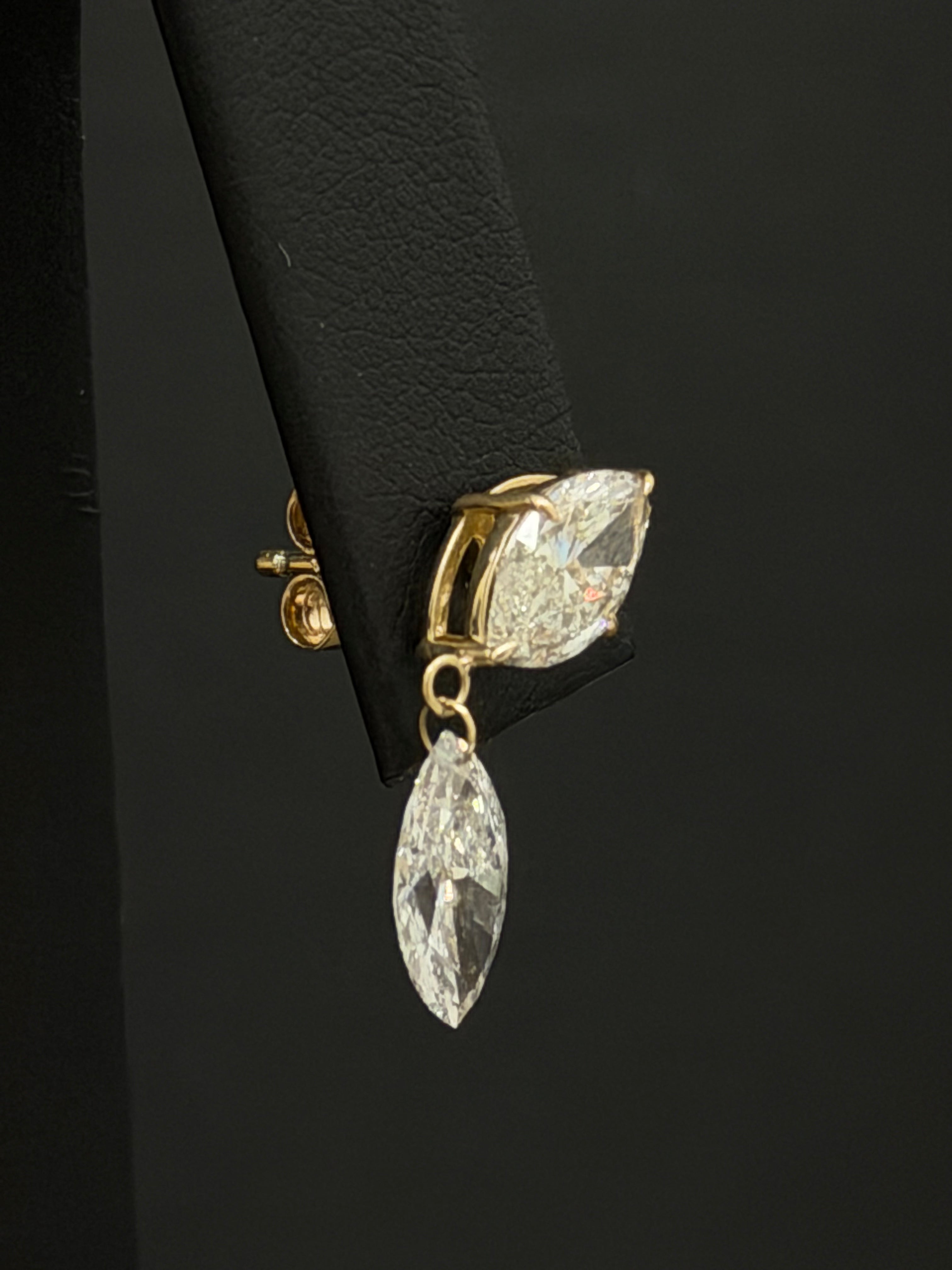 Drilled Marquise Earrings