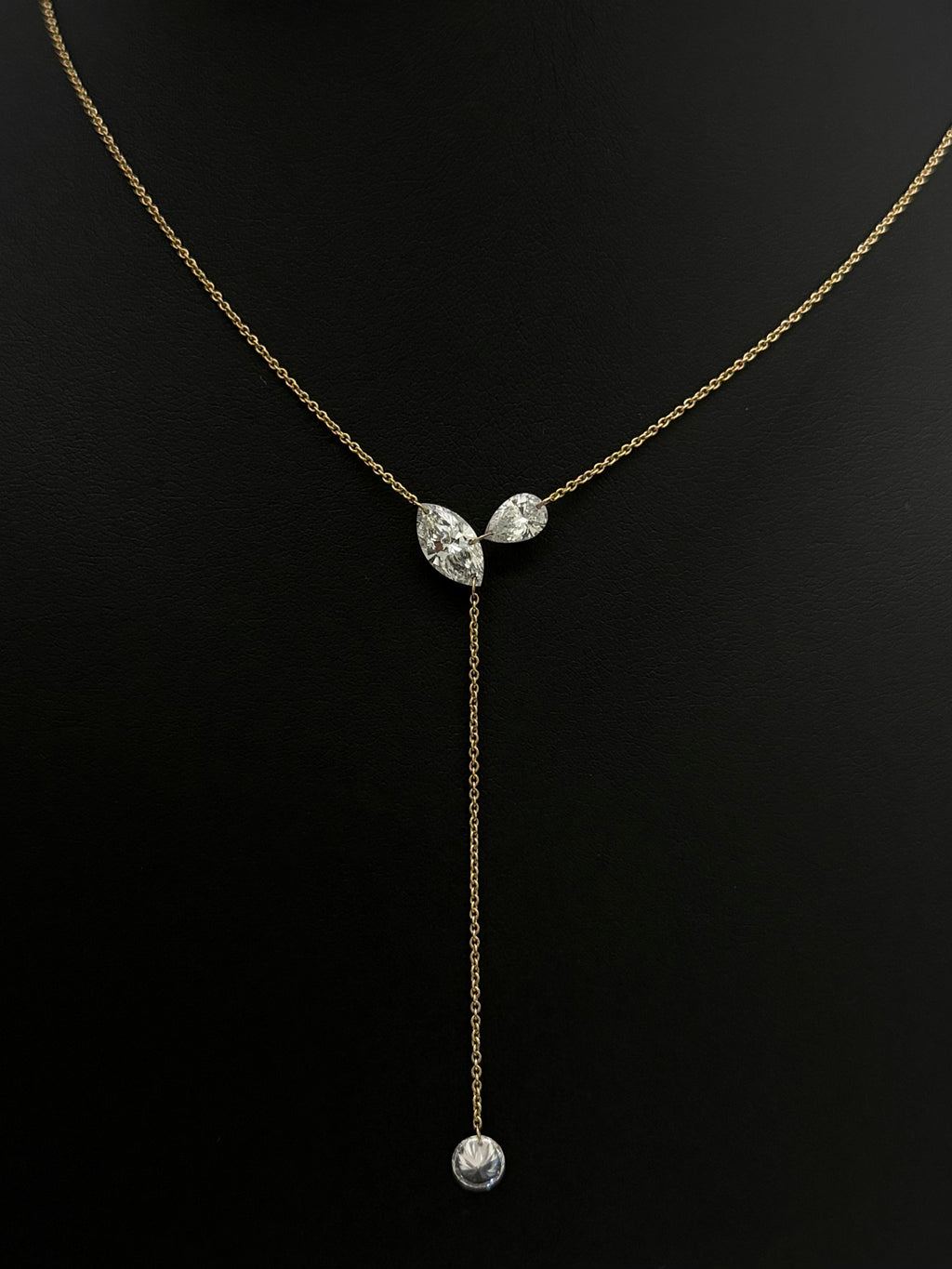Marquise & Pear Drop Lariat