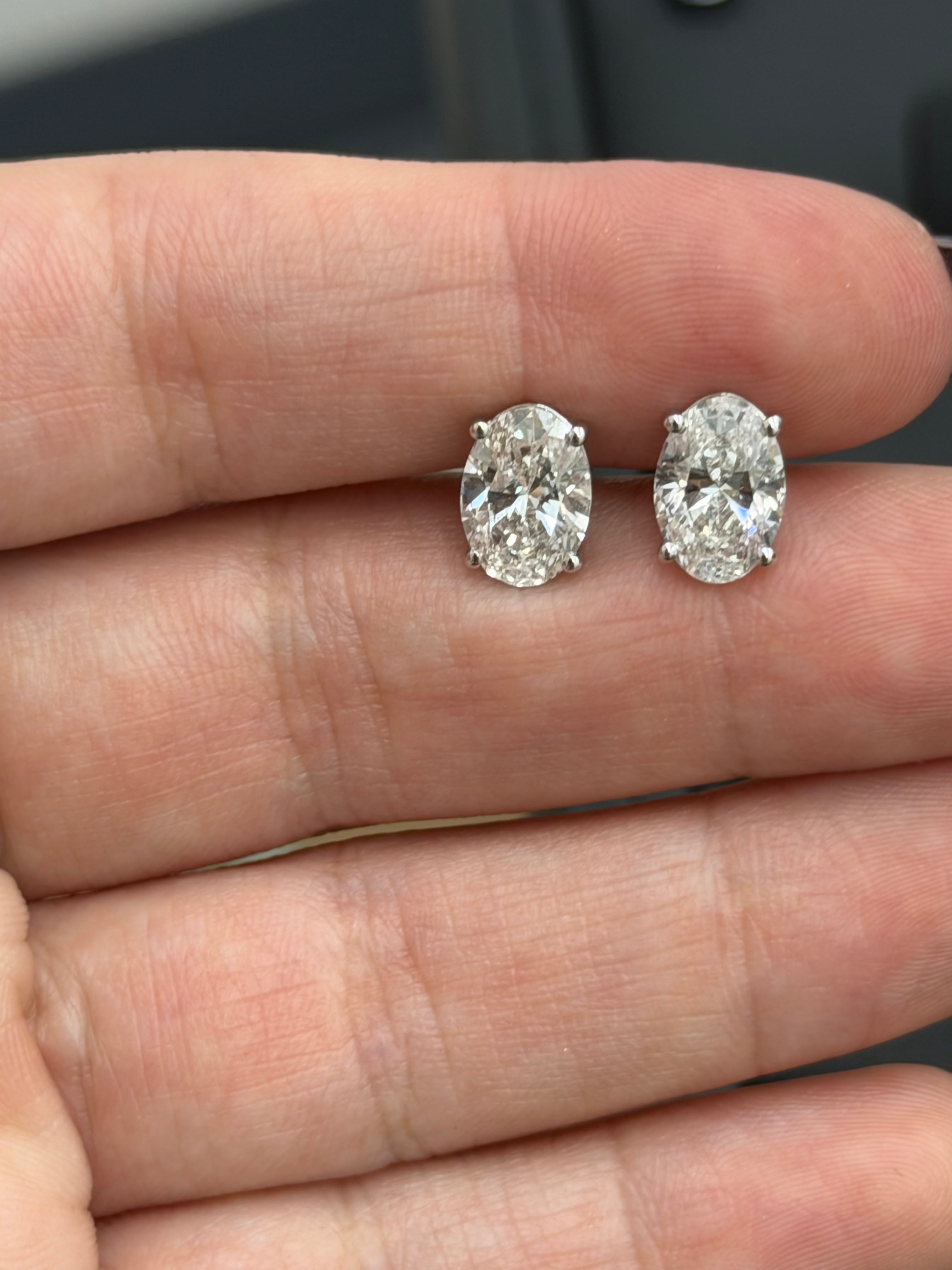 3ctw Oval Martini Studs