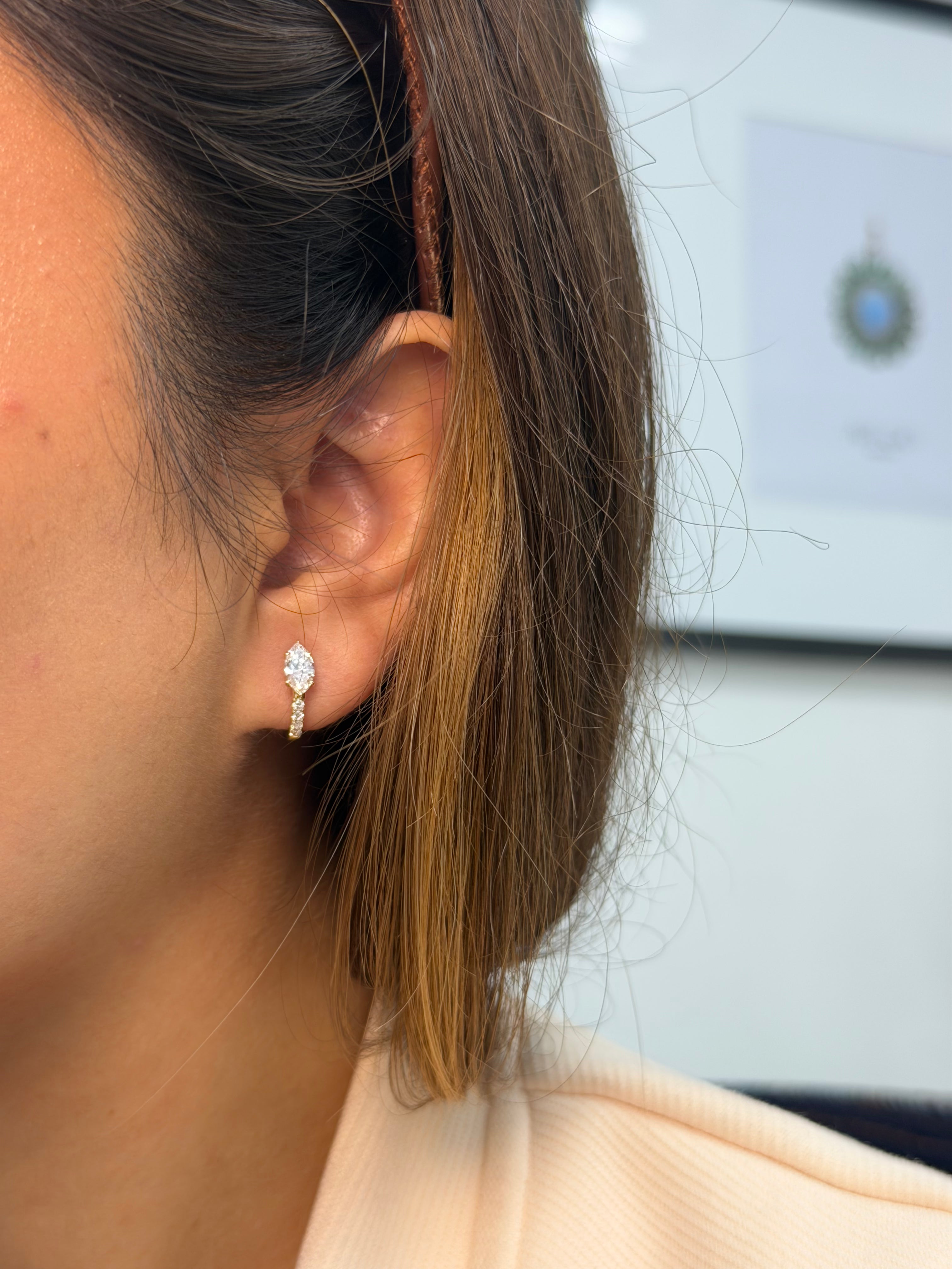 Pavé Marquise Hoops