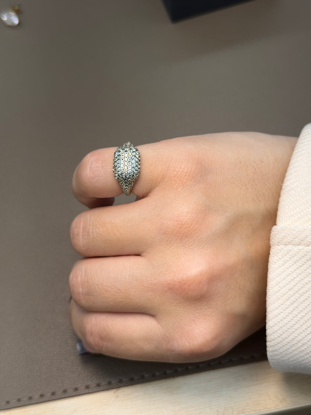 Blue Signet Pinky Ring