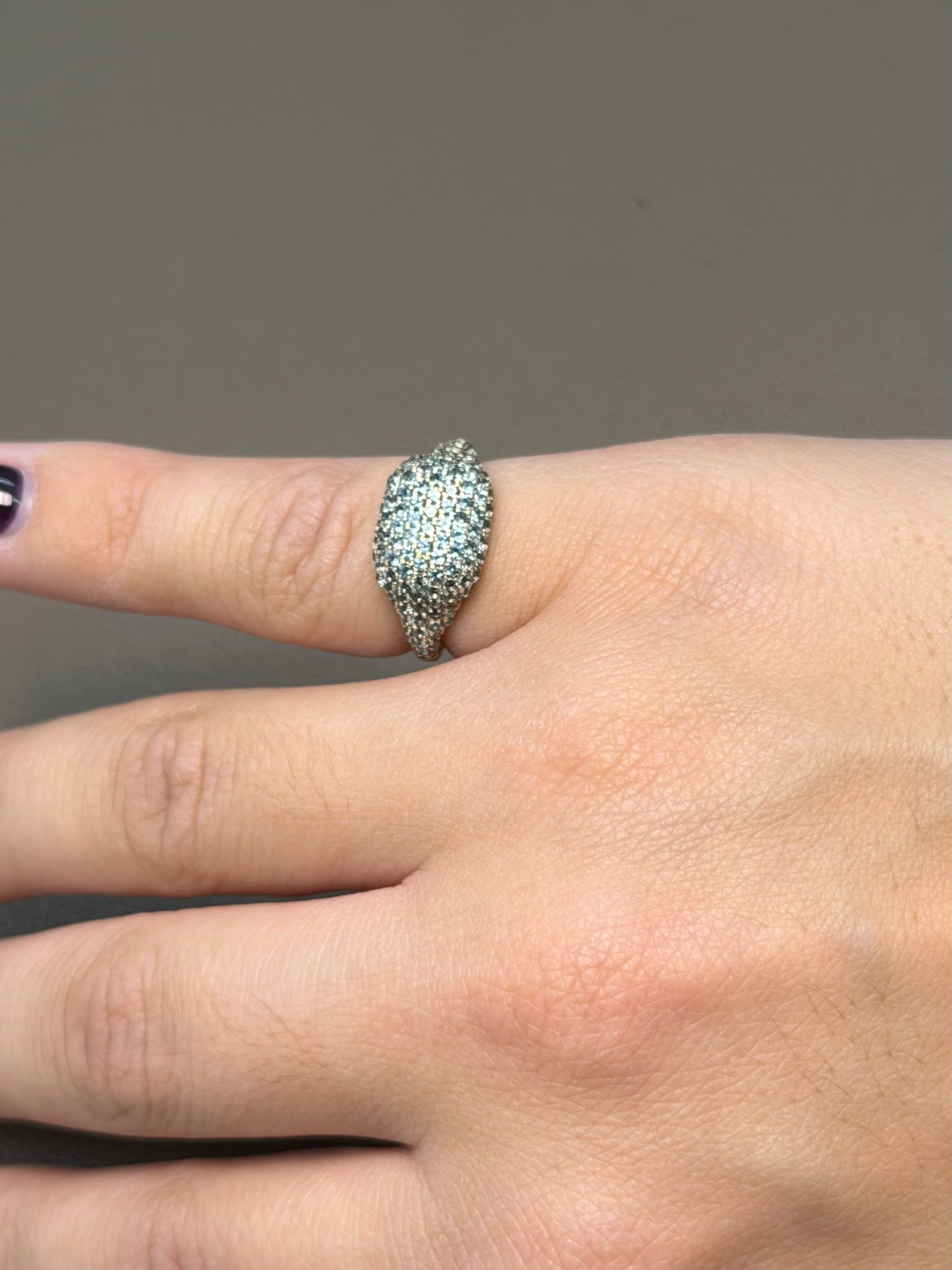 Blue Signet Pinky Ring