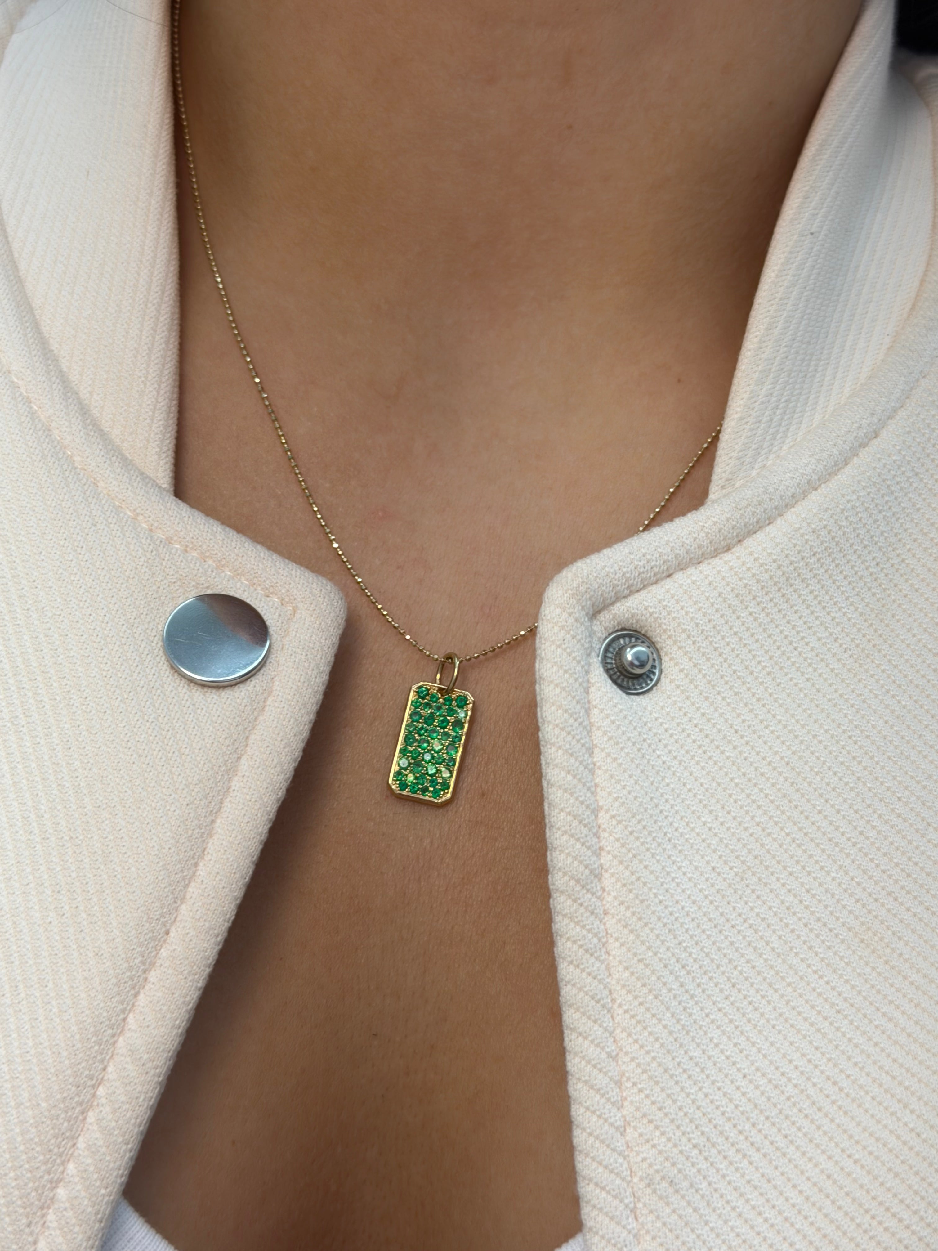 Emerald Tag Pendant