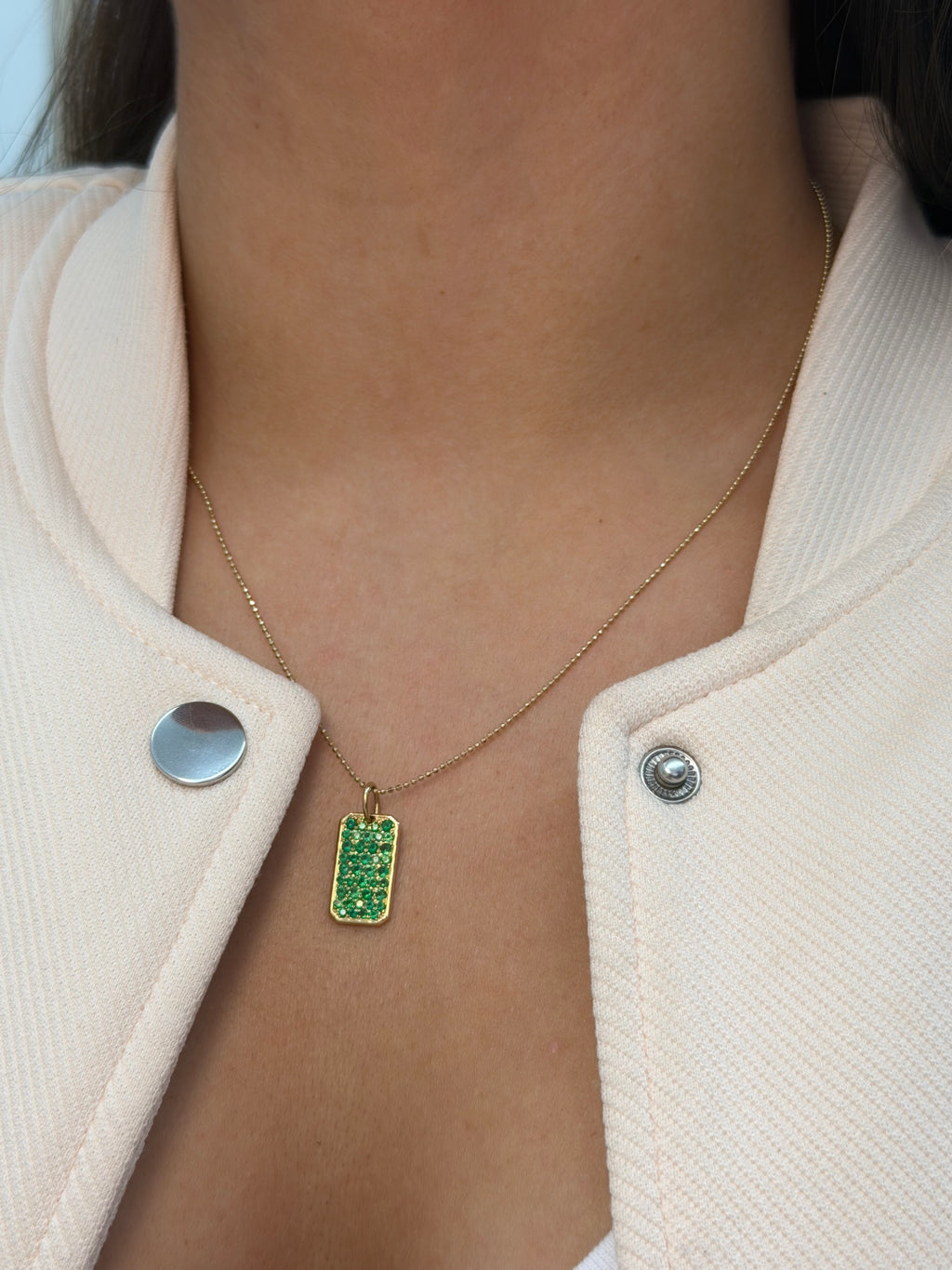 Emerald Tag Pendant