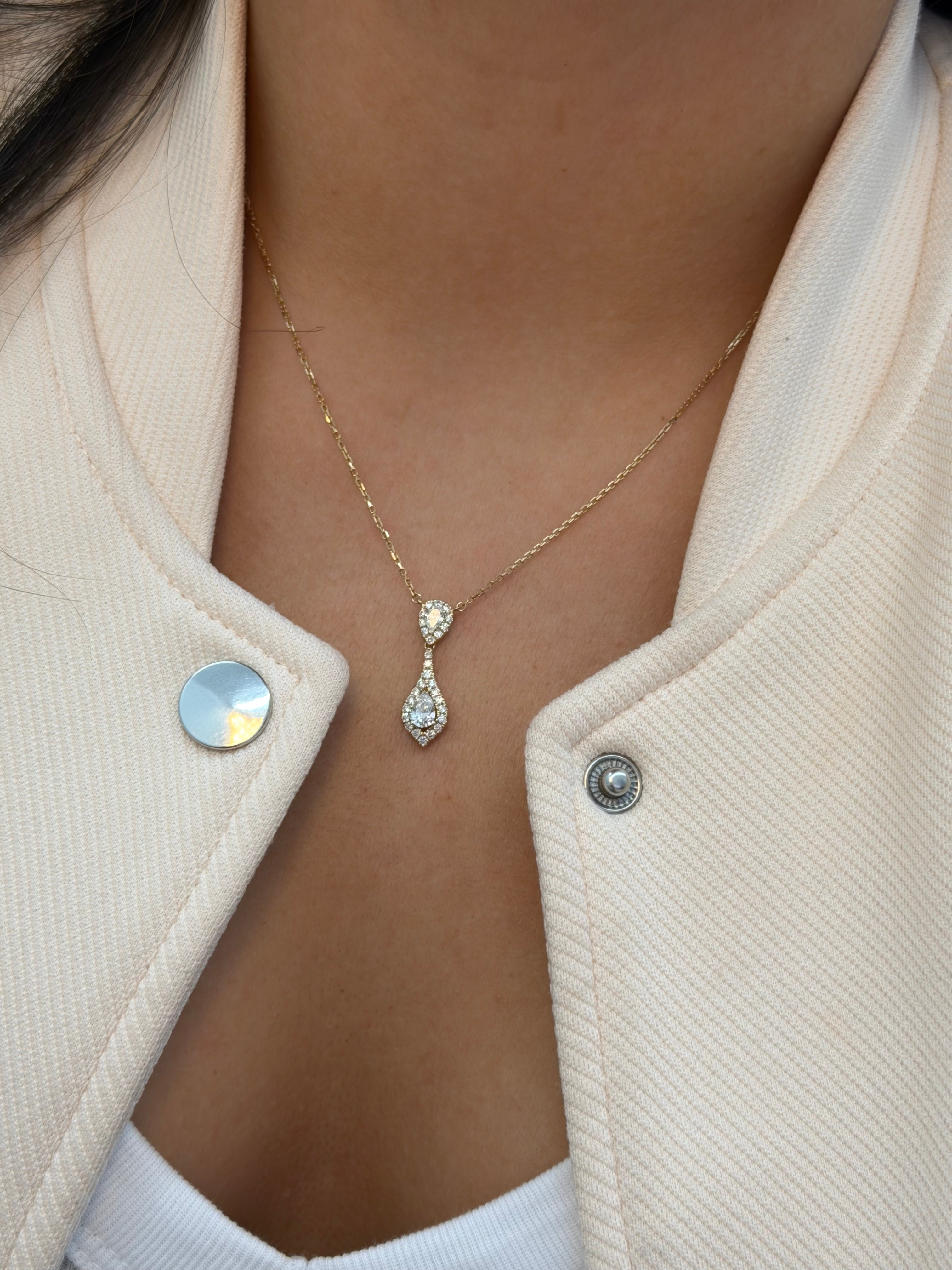 Pear Tie Necklace