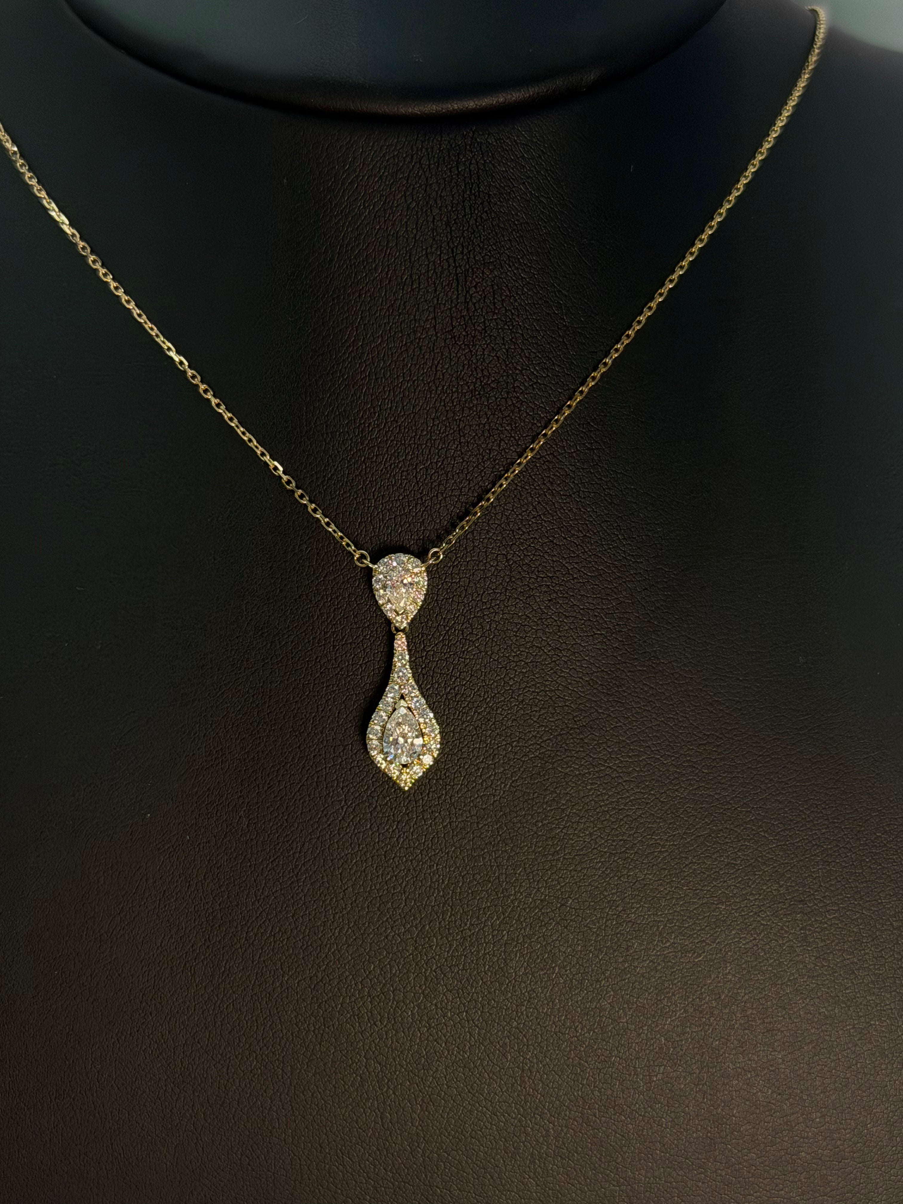 Pear Tie Necklace