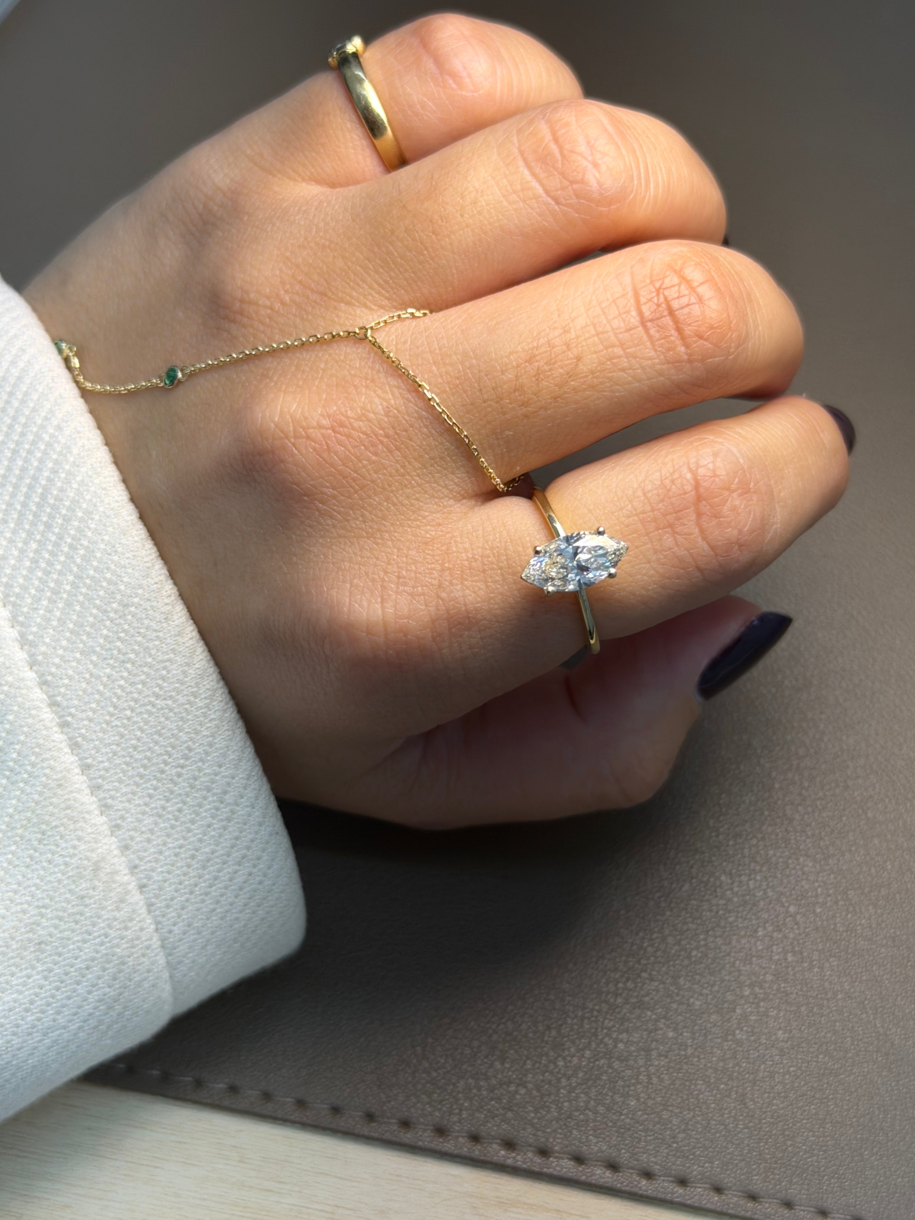 1.5ct Marquise Solitaire Ring