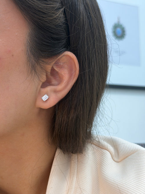 1.6ctw Emerald Cut Studs