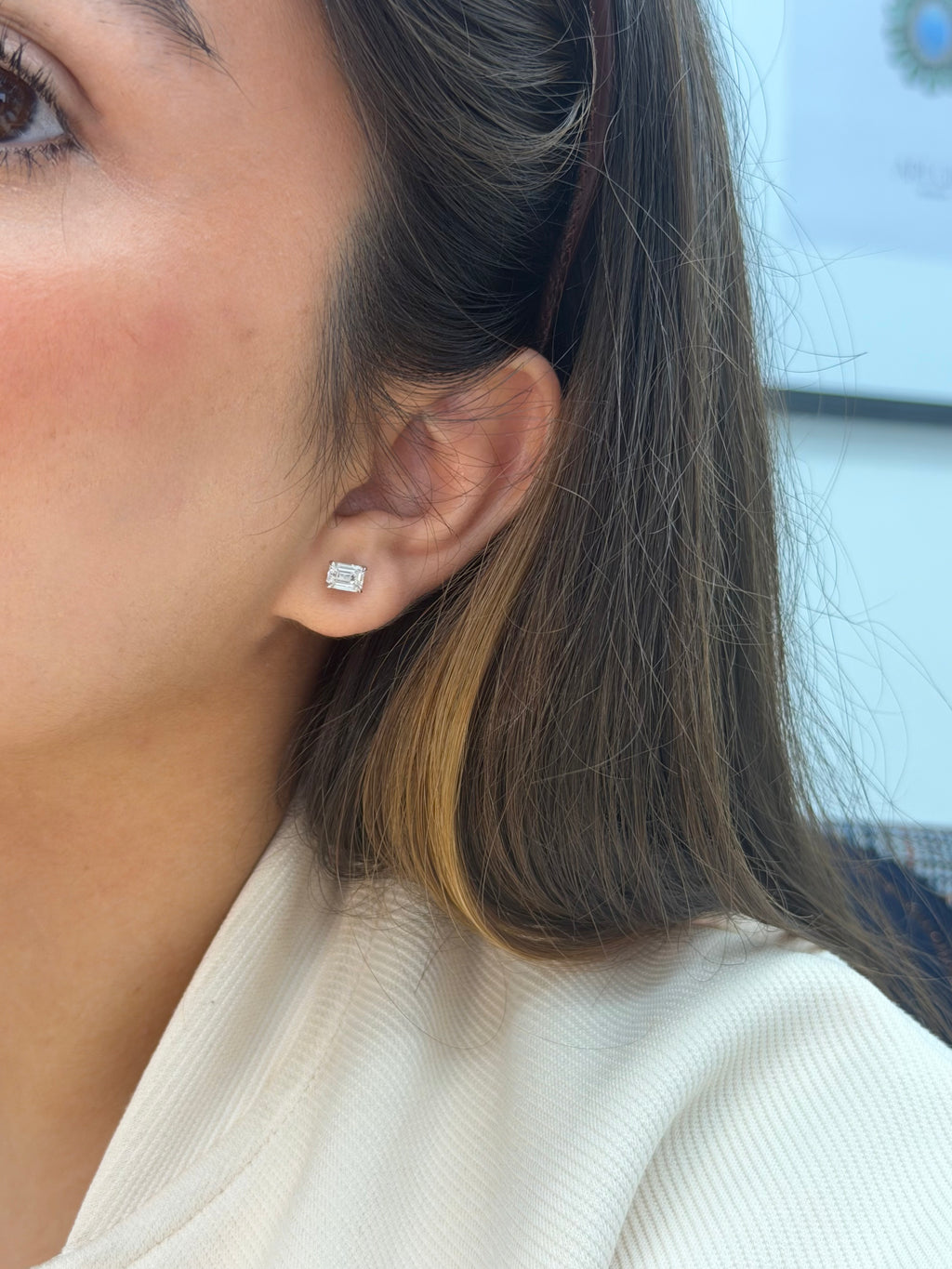 1.6ctw Emerald Cut Studs