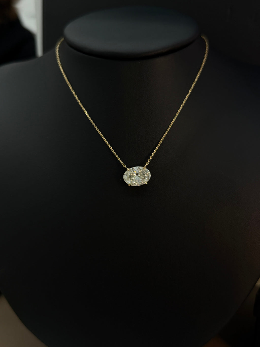 5ct Oval Solitaire Necklace