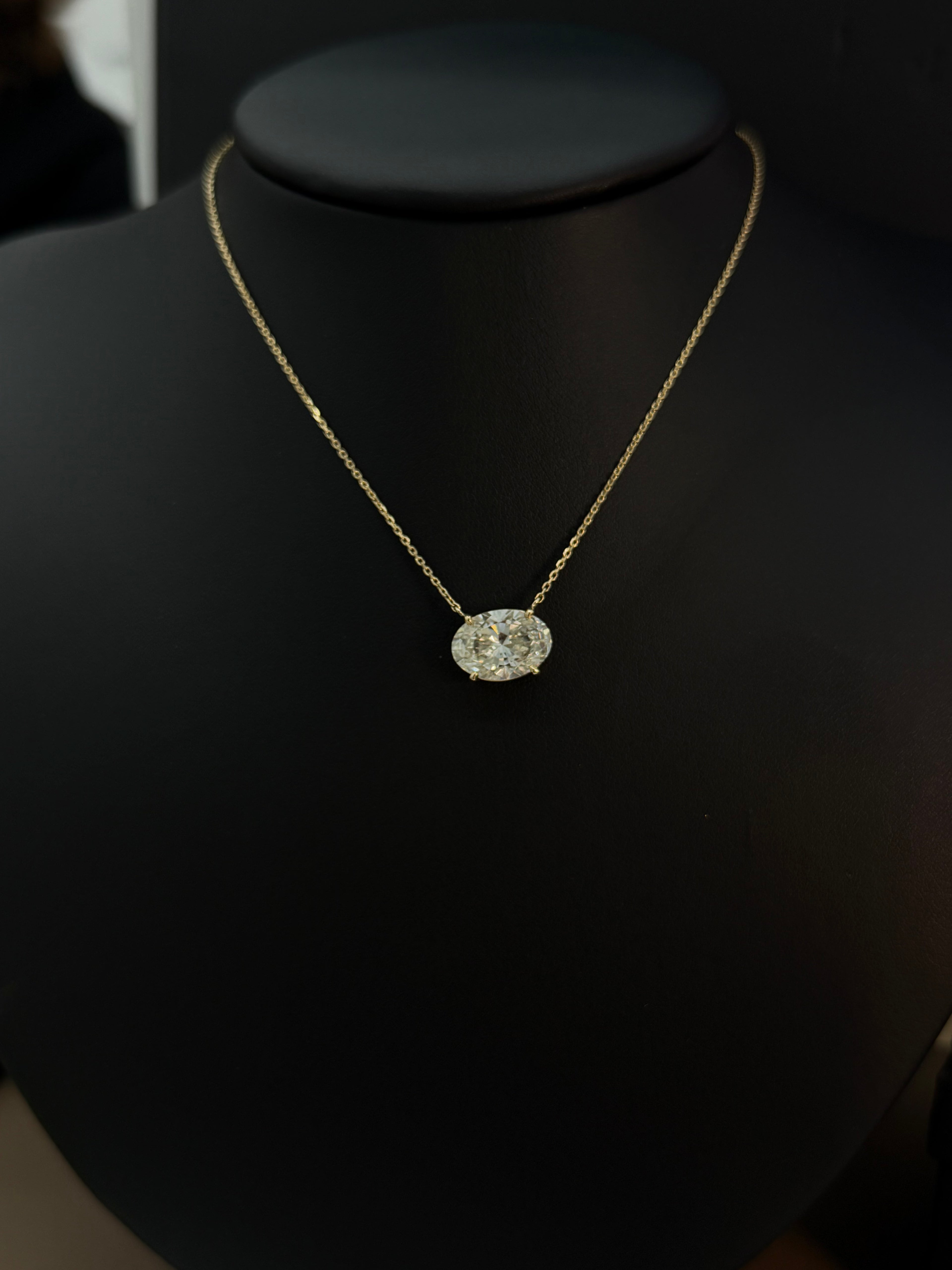 5ct Oval Solitaire Necklace