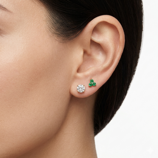 Flower Emerald Flatbacks