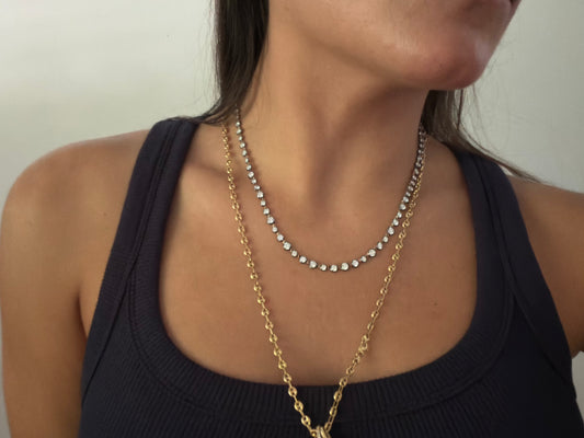 Georgian Setting Tennis Necklace