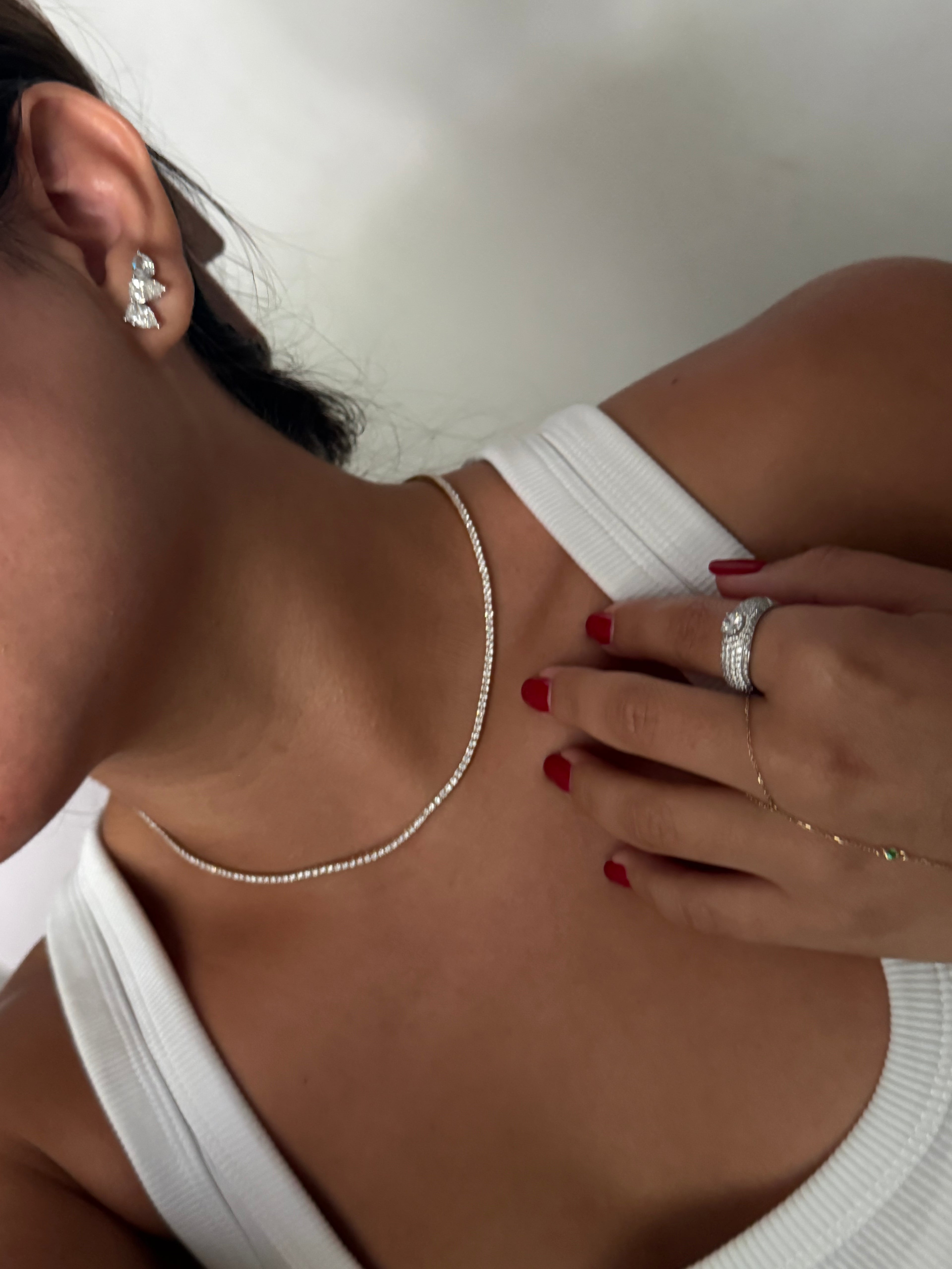 5.33ct Lab Diamond Tennis Necklace