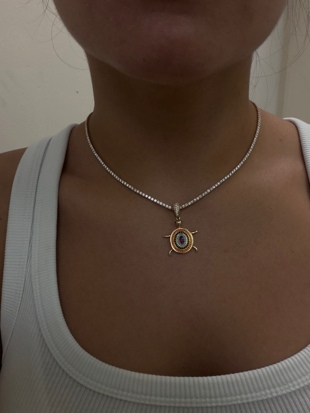 Multicolor Turtle Pendant